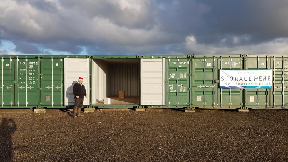 Secure storage container with padlock