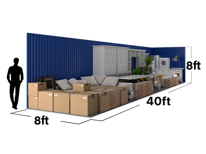 40ft storage container, 320 sq ft