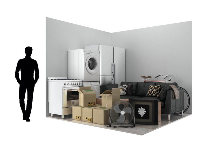 Small storage container, approximately 70 sq ft